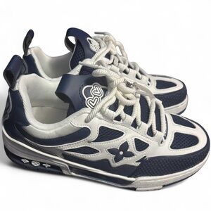 Louis Vuitton Navy and White Sneakers